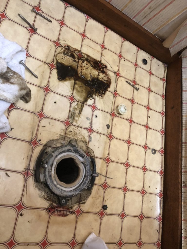 排水溝取り外し完了