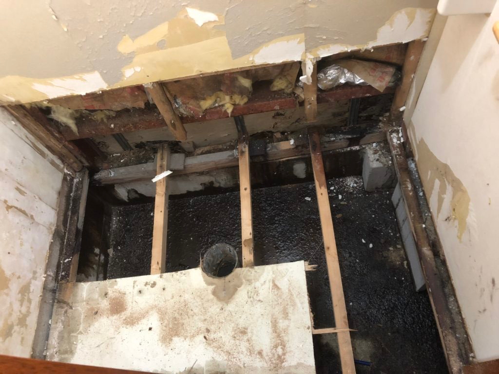 基礎部分まで汚染が浸透